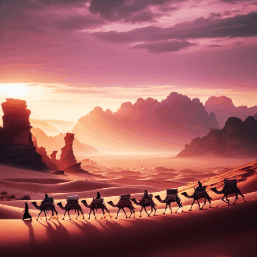 Recorrer el Desierto de Wadi Rum en un safari en camello.